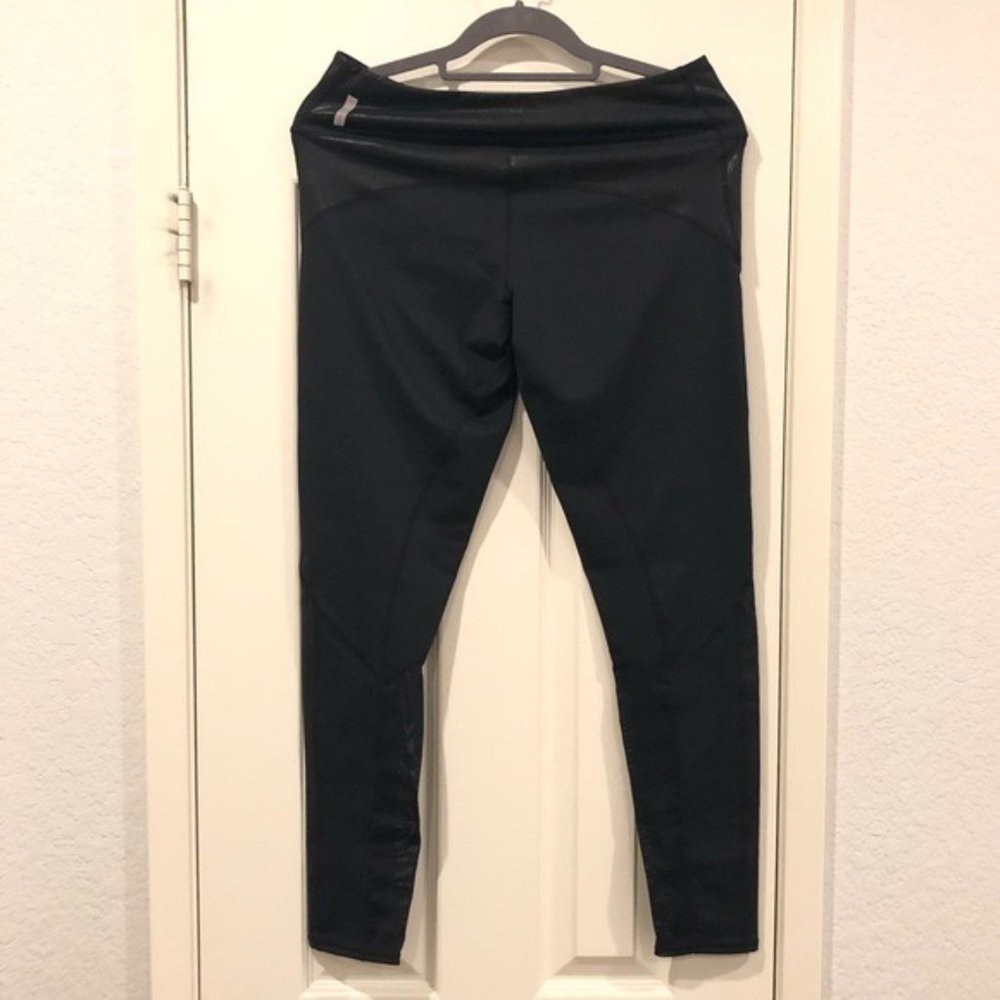Zella Lived In Panel Coated Leggings Black Mesh Large - Picture 9 of 16